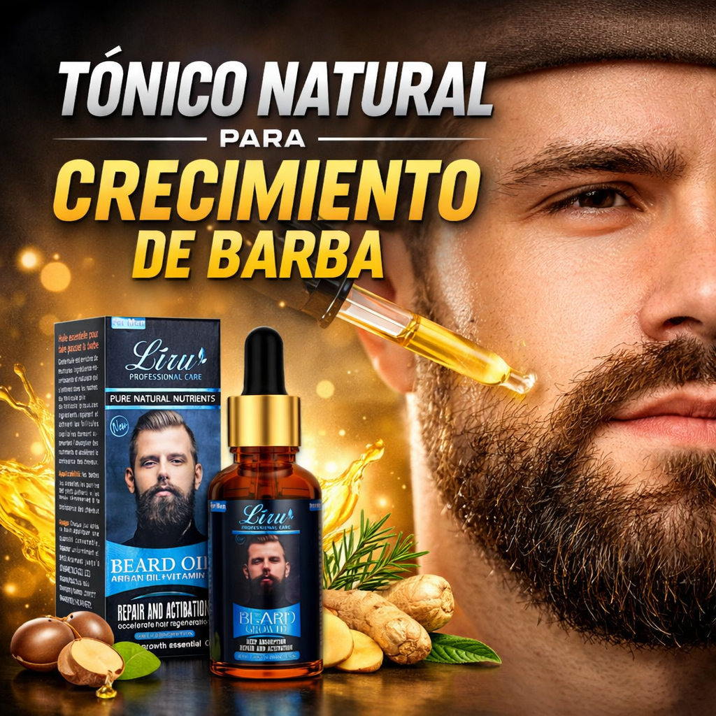 TÓNICO NATURAL PARA CRECIMIENTO DE BARBA Y BIGOTE