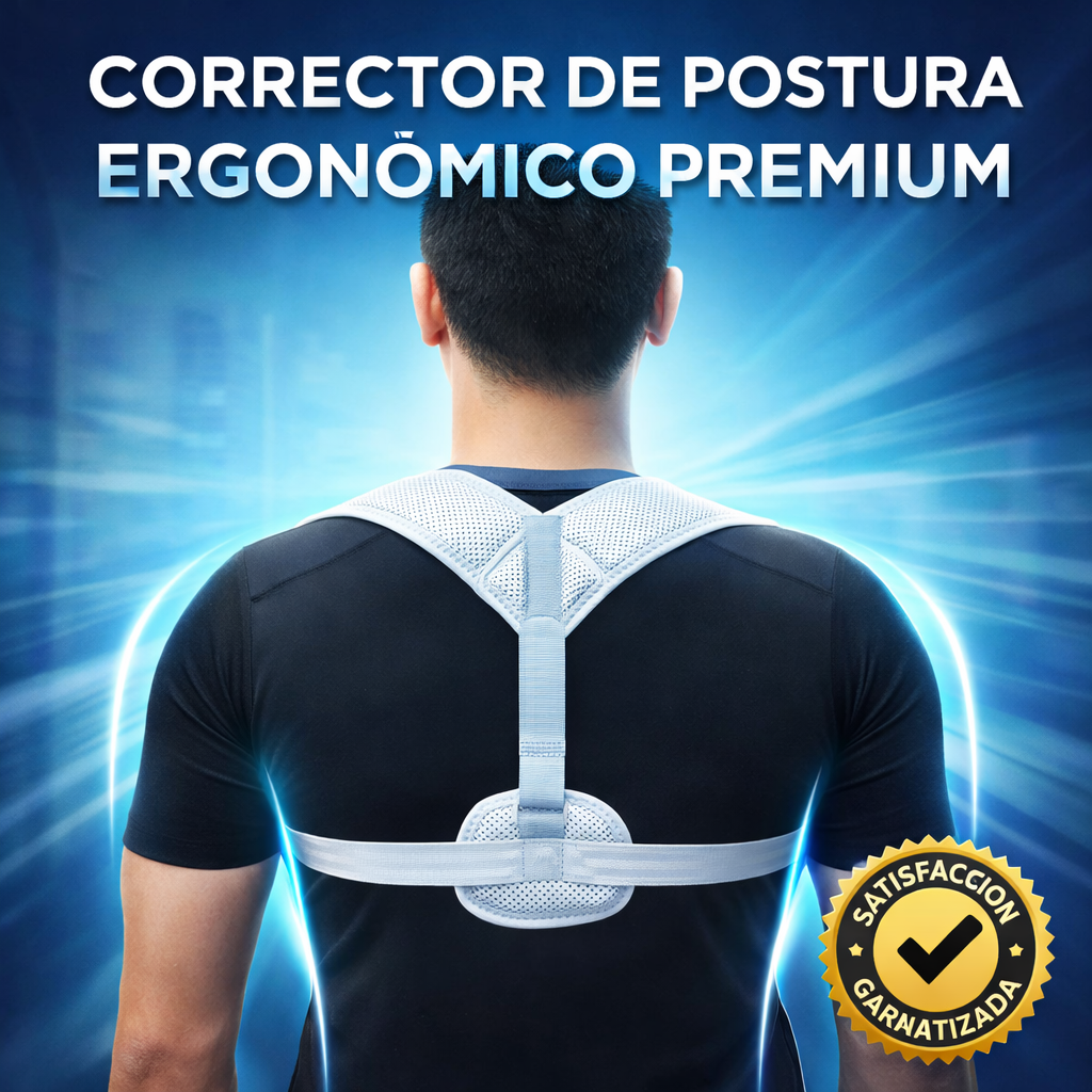 CORRECTOR DE POSTURA ERGONÓMICO PREMIUM PARA ESPALDA Y HOMBROS
