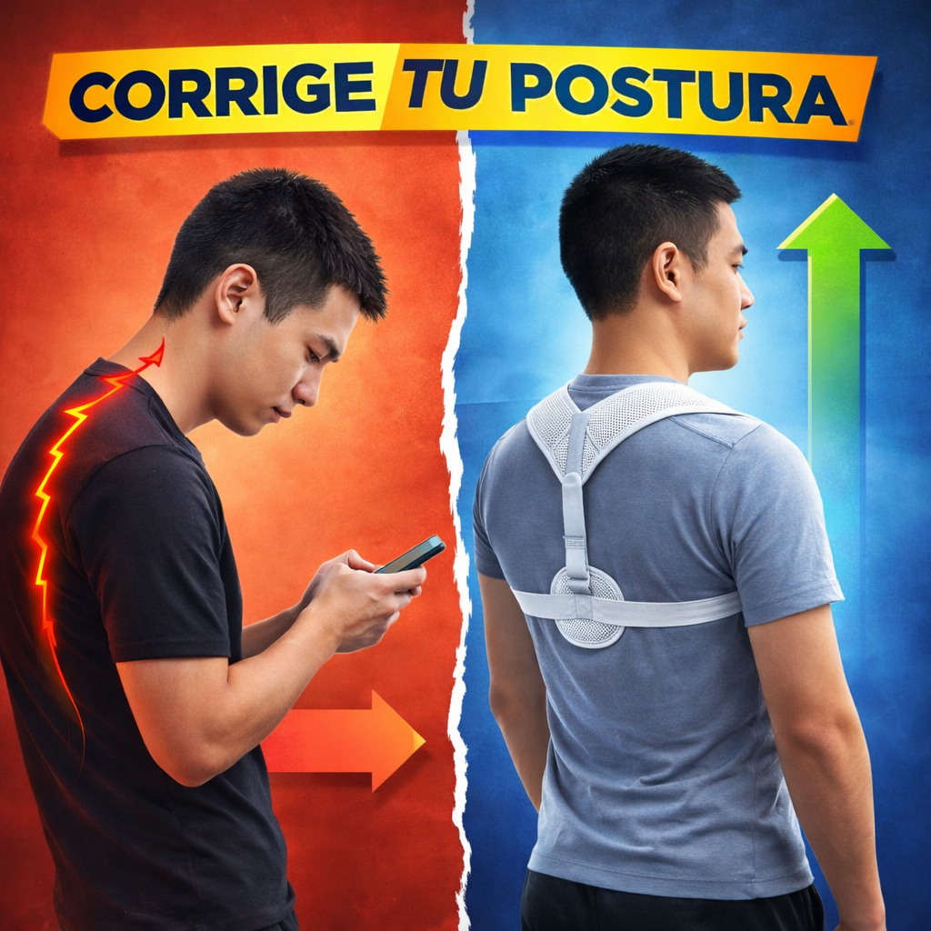 CORRECTOR DE POSTURA ERGONÓMICO PREMIUM PARA ESPALDA Y HOMBROS